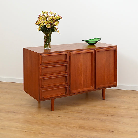 Mid Century Teak Sideboard LP Record Cabinet with Drawers by Chiswell