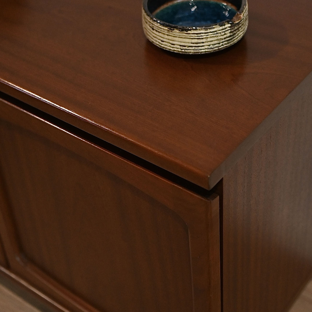 Mid Century Teak Sideboard LP Record Cabinet by Noblett