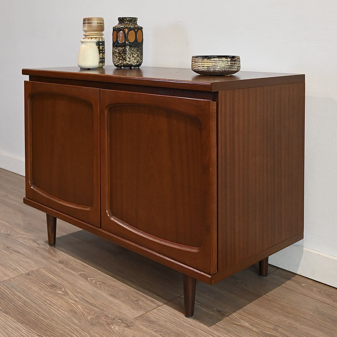 Mid Century Teak Sideboard LP Record Cabinet by Noblett