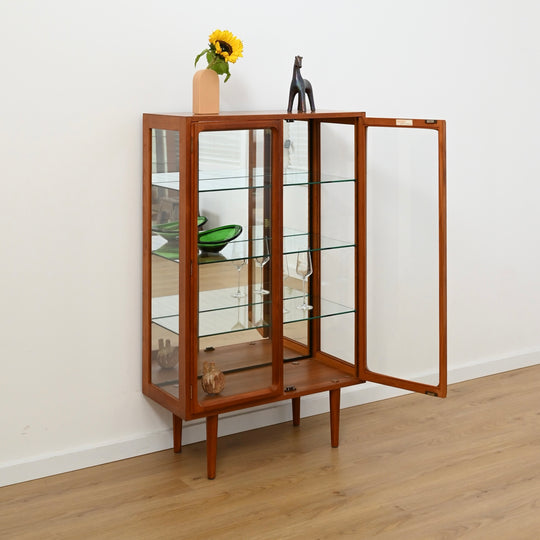 Mid Century Teak Sideboard Glass Display Cabinet by Chiswell