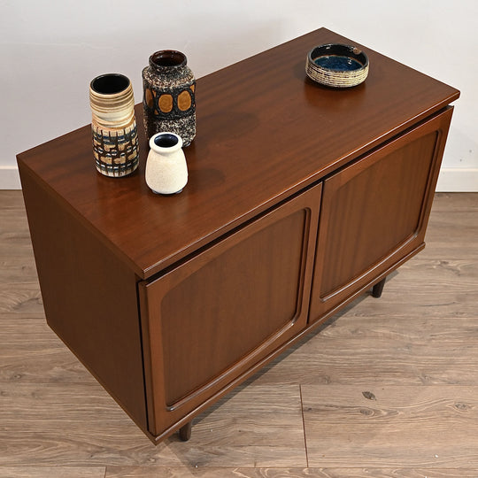 Mid Century Teak Sideboard LP Record Cabinet by Noblett