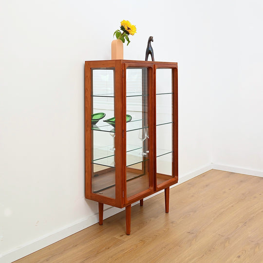 Mid Century Teak Sideboard Glass Display Cabinet by Chiswell