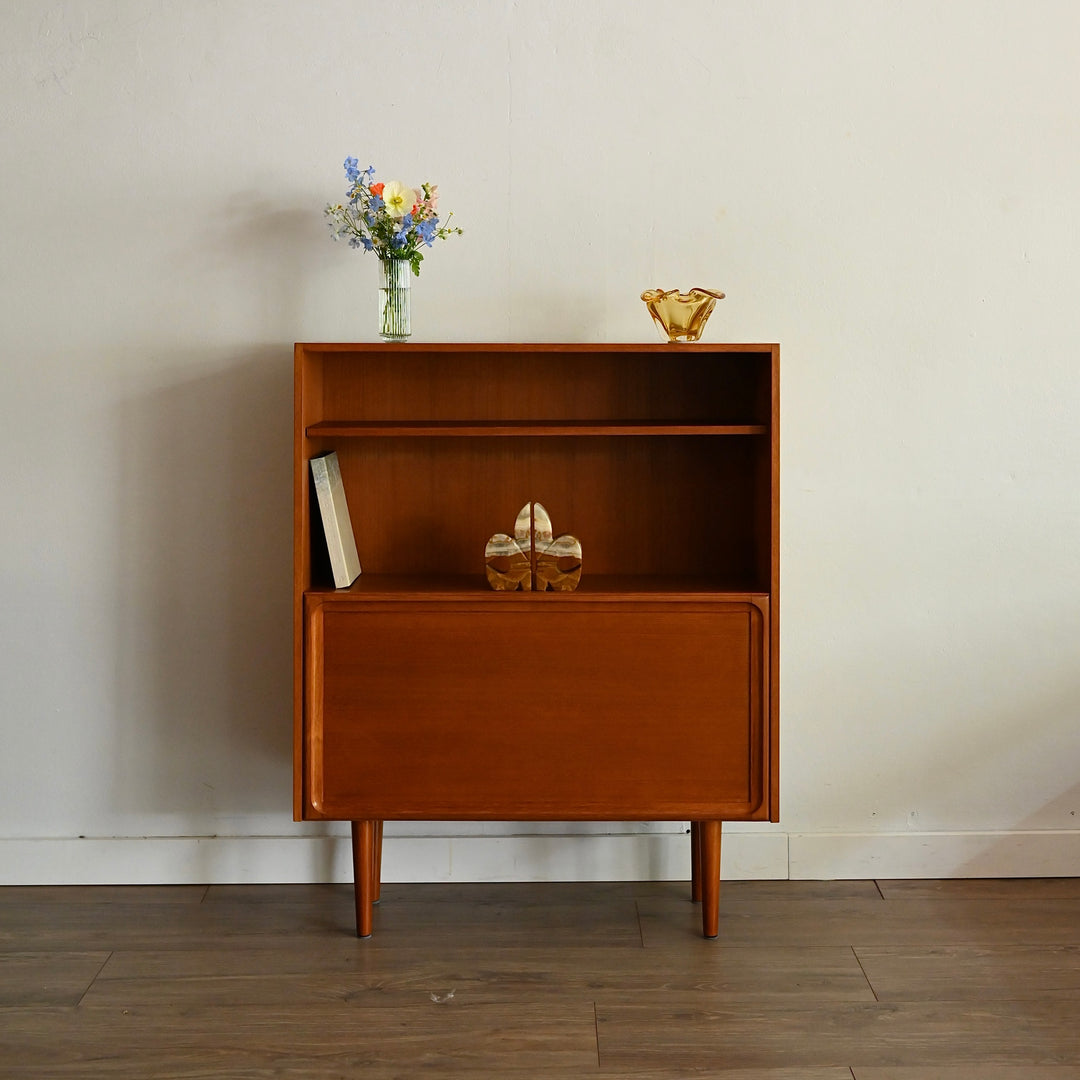 Parker Teak Mid Century Bookshelf Bar Wall Unit Bookcase