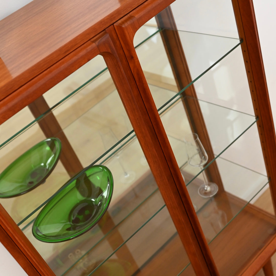 Mid Century Teak Sideboard Glass Display Cabinet by Chiswell