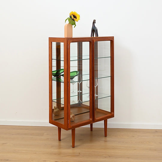 Mid Century Teak Sideboard Glass Display Cabinet by Chiswell