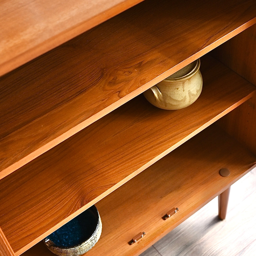 Mid Century Teak Sideboard Display Cabinet by Chiswell