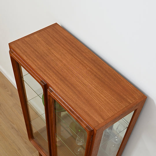 Mid Century Teak Sideboard Glass Display Cabinet by Chiswell