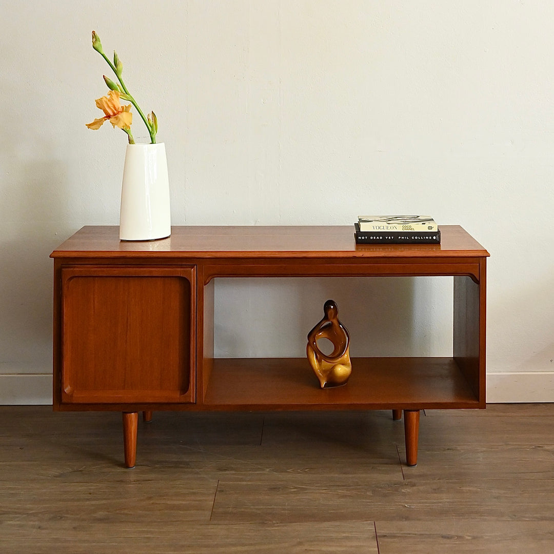 Mid Century Teak Sideboard LP Record TV Cabinet by Chiswell