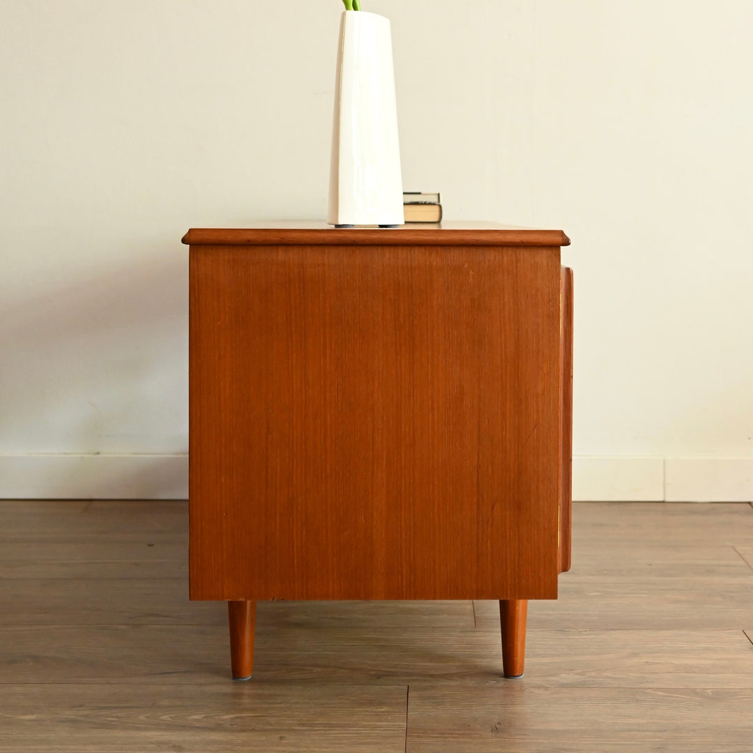 Mid Century Teak Sideboard LP Record TV Cabinet by Chiswell