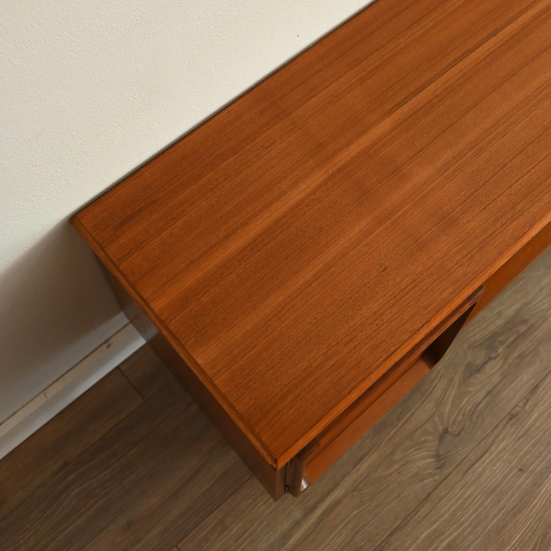 Mid Century Teak Sideboard LP Record TV Cabinet by Chiswell