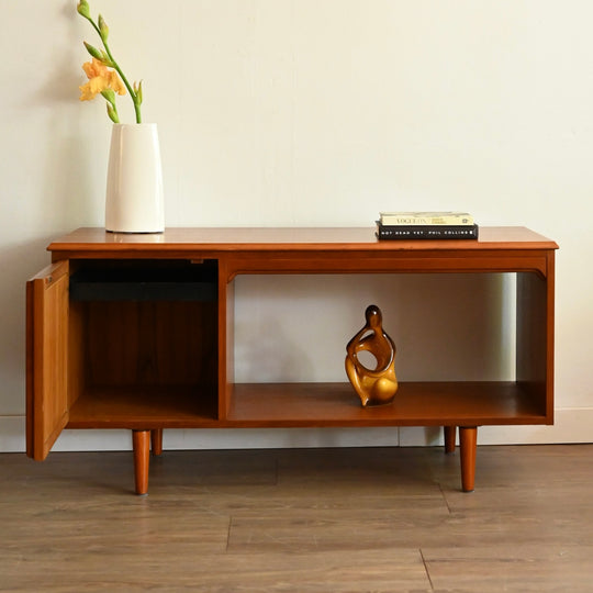 Mid Century Teak Sideboard LP Record TV Cabinet by Chiswell