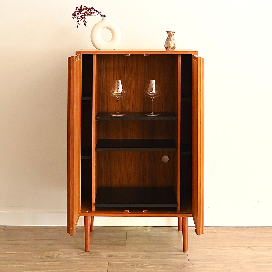 Mid Century Teak Sideboard Cabinet LP Record Cabinet by Chiswell