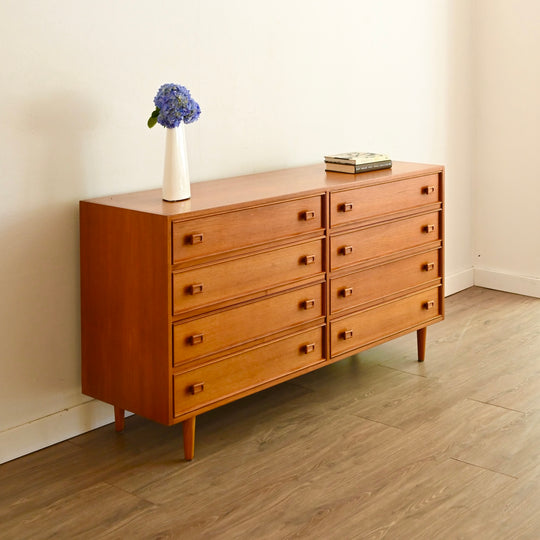 Parker Mid Century Teak Dresser Sideboard Drawers