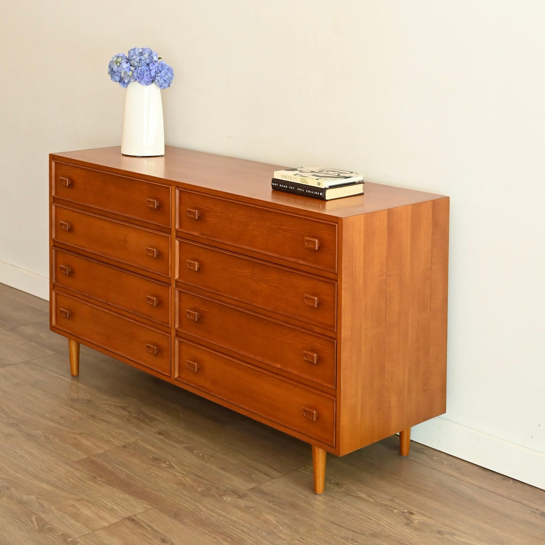 Parker Mid Century Teak Dresser Sideboard Drawers