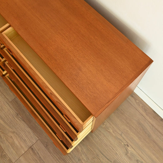 Parker Mid Century Teak Dresser Sideboard Drawers