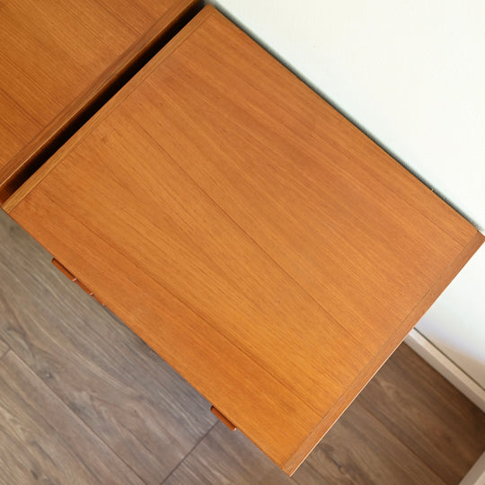 Mid Century Parker Teak Bedside Tables Drawers