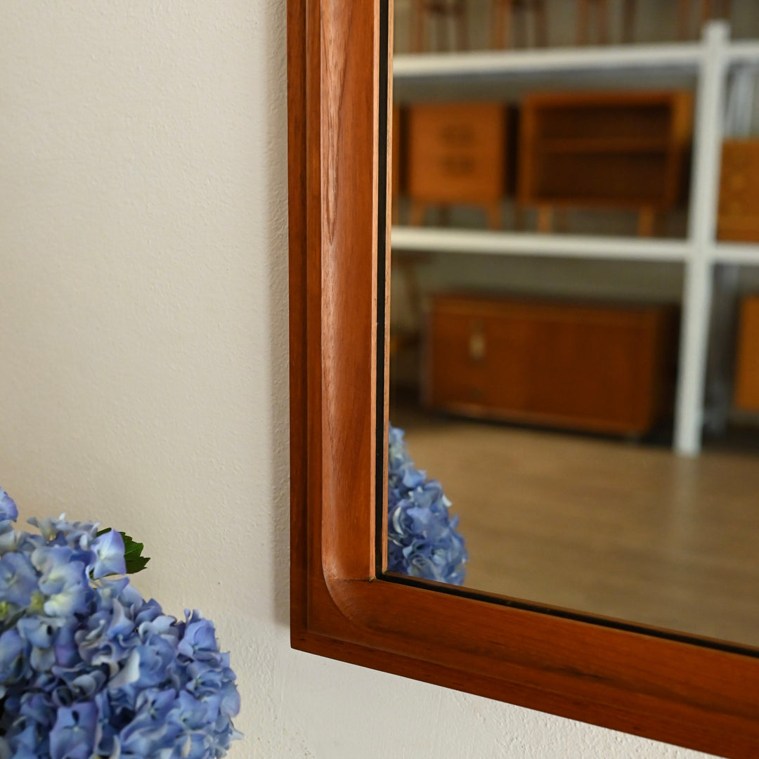 Mid Century Teak Wall Mirror by Parker