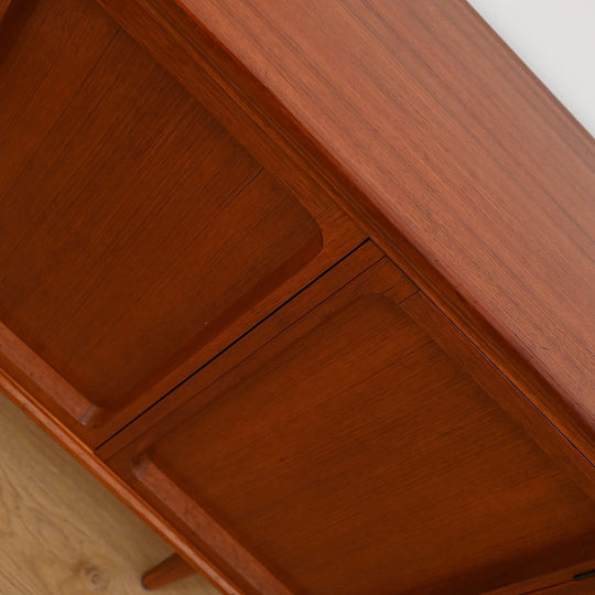 Mid Century Teak Sideboard LP Record Cabinet with Drawers by Chiswell
