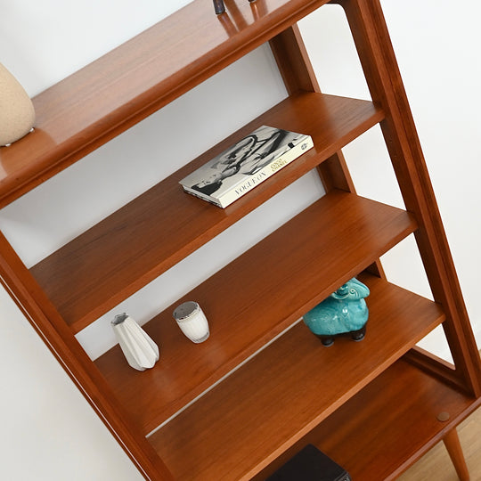 Mid Century Teak Open Bookcase Bookshelf by Chiswell
