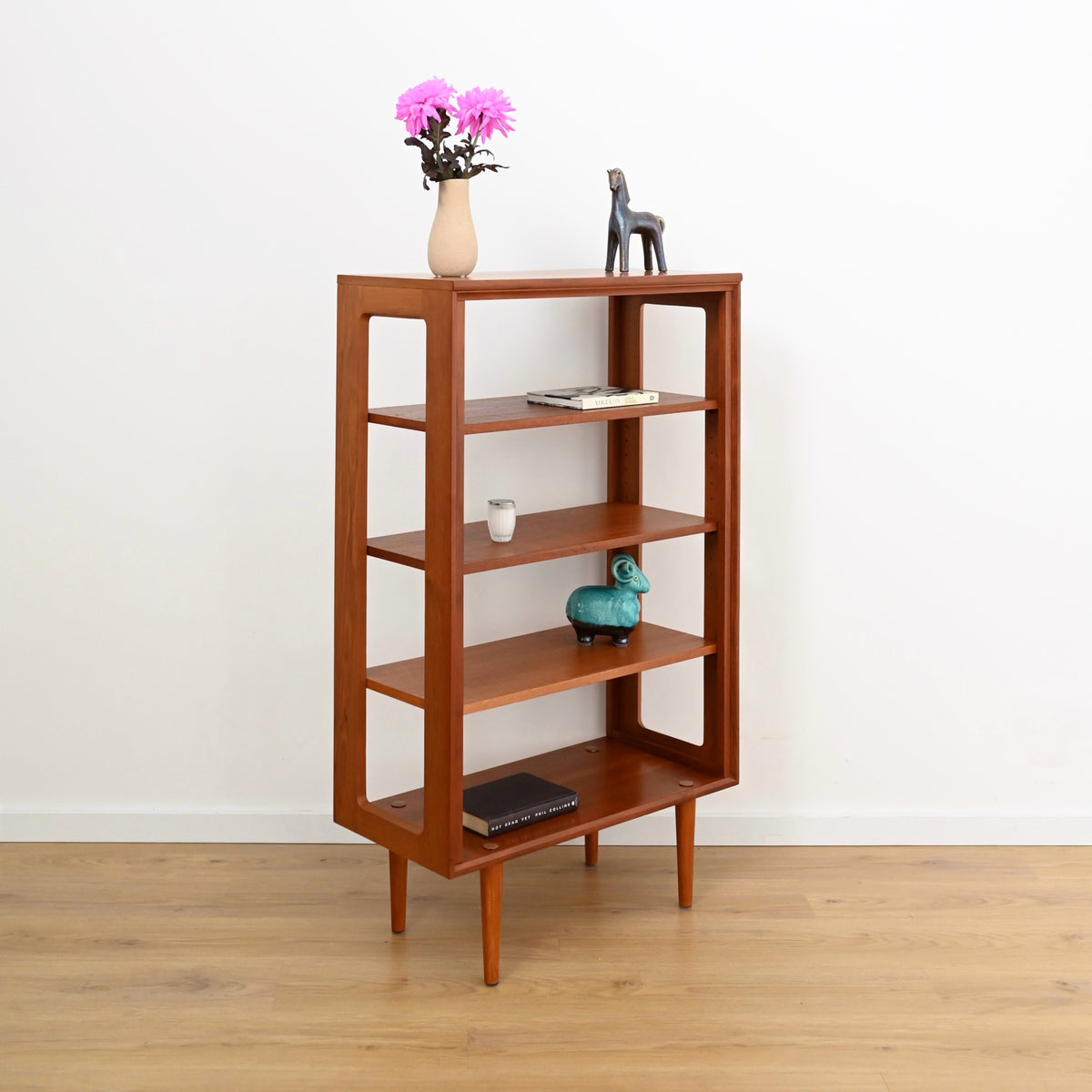 Mid Century Teak Open Bookcase Bookshelf by Chiswell