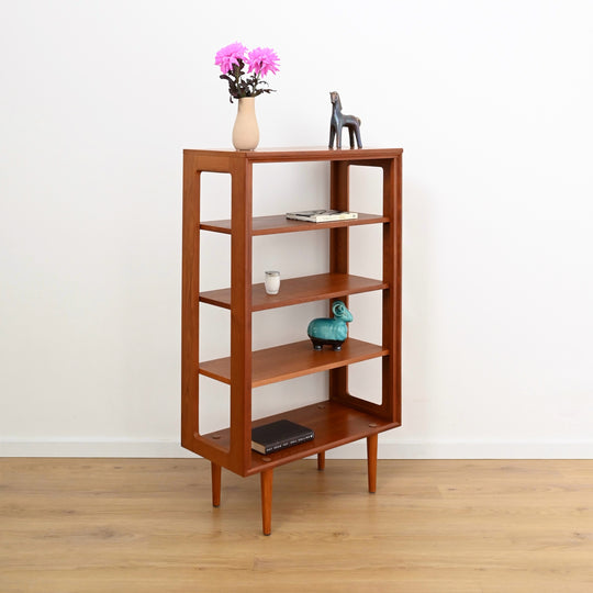 Mid Century Teak Open Bookcase Bookshelf by Chiswell