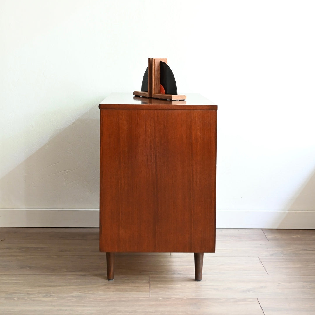 Mid Century Walnut Sideboard LP Record Cabinet by Chiswell