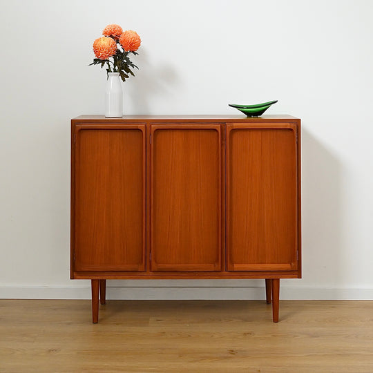 Mid Century Teak Sideboard Credenza Bar Cabinet by Chiswell
