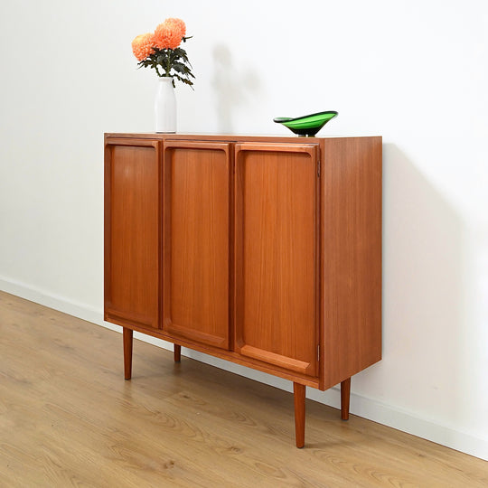 Mid Century Teak Sideboard Credenza Bar Cabinet by Chiswell