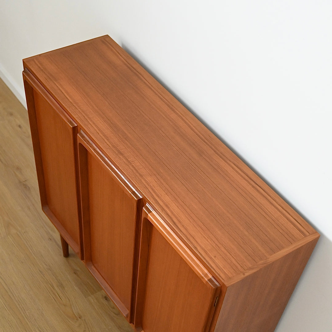 Mid Century Teak Sideboard Credenza Bar Cabinet by Chiswell