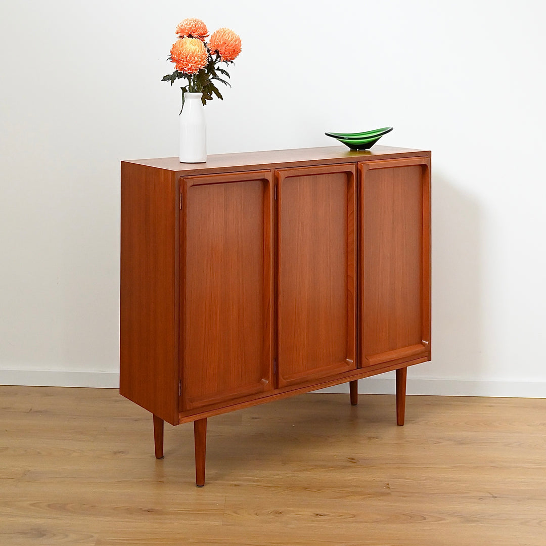 Mid Century Teak Sideboard Credenza Bar Cabinet by Chiswell