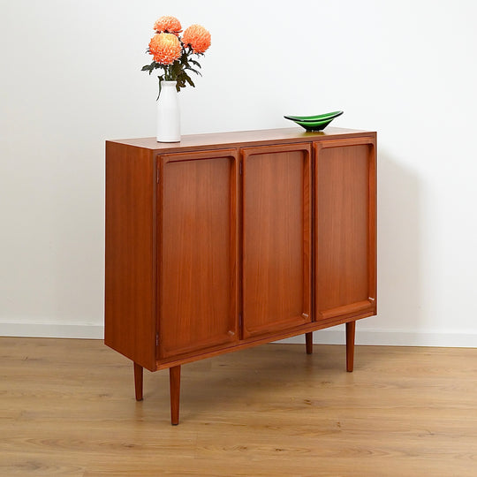 Mid Century Teak Sideboard Credenza Bar Cabinet by Chiswell