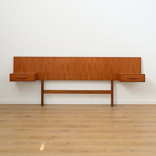 Mid Century Teak Queen Bed Head Headboard by Reliance