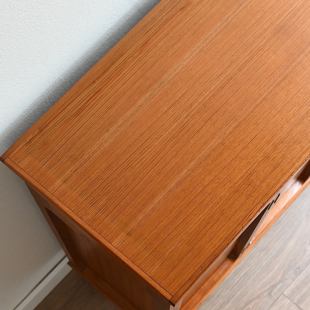 Mid Century Teak Sideboard Buffet LP Record Cabinet by Chiswell