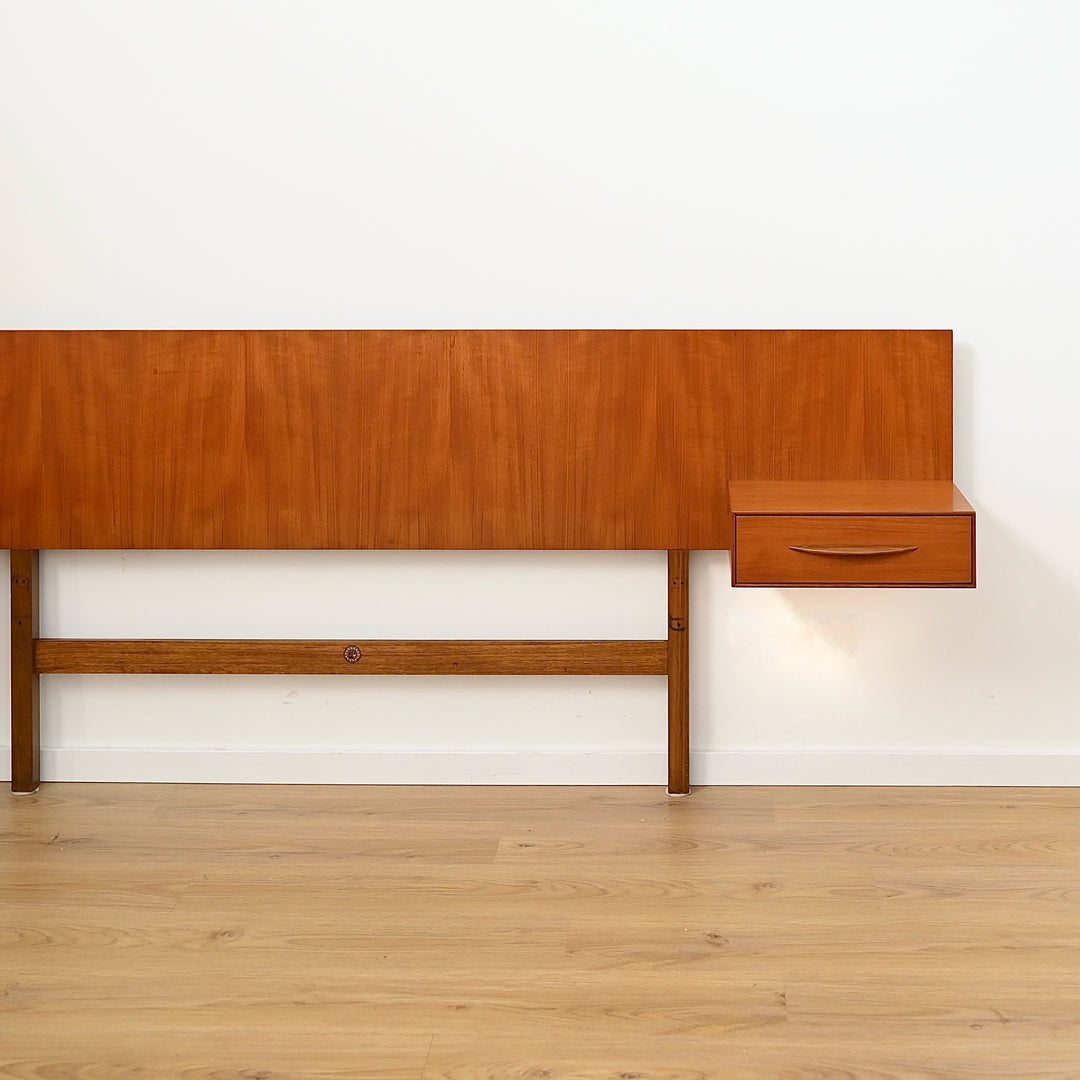 Mid Century Teak Queen Bed Head Headboard by Reliance