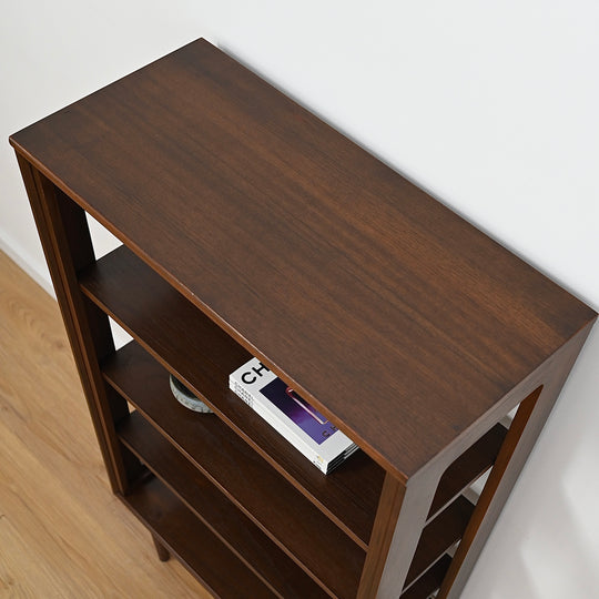 Mid Century Walnut Open Bookcase Bookshelf by Chiswell