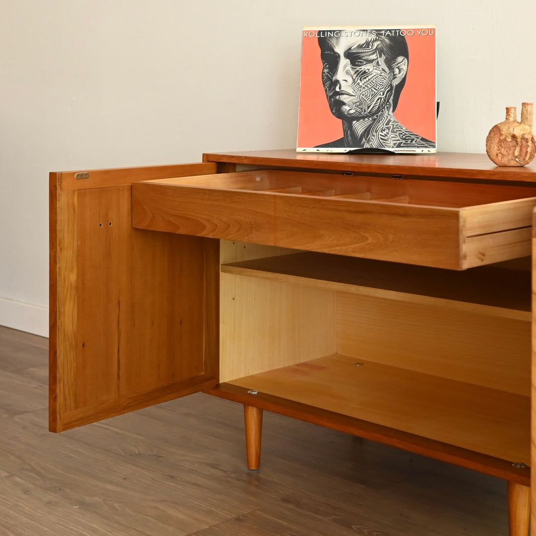 Parker Teak Mid Century Sideboard LP Record Cabinet