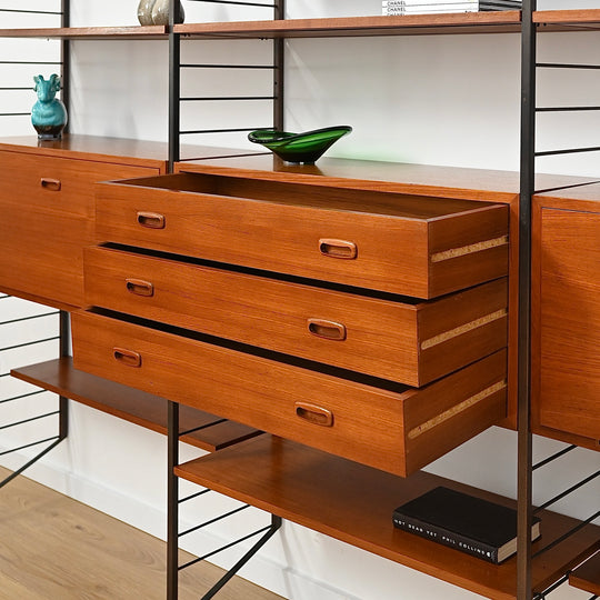 Ladderax Modular Teak Wall Unit Mid Century