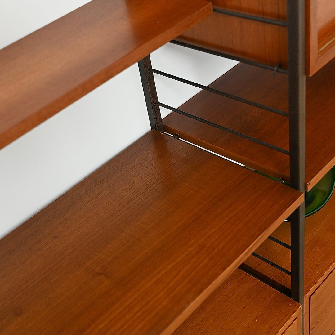Ladderax Modular Teak Wall Unit Mid Century