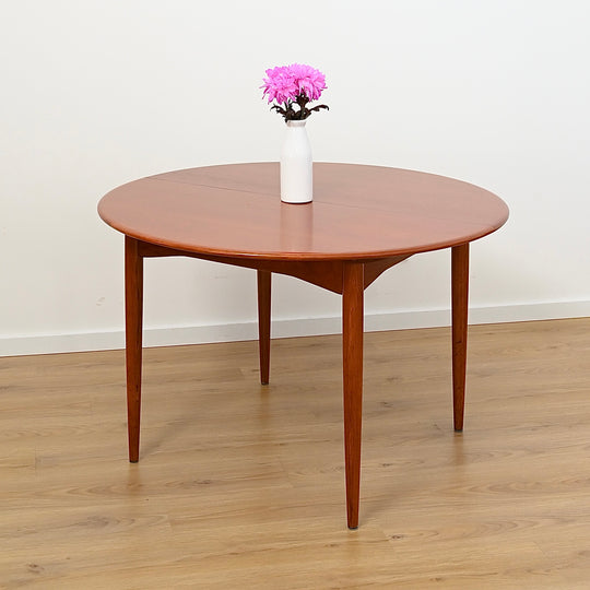 Parker Teak Round Extendable Dining Table