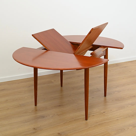 Parker Teak Round Extendable Dining Table