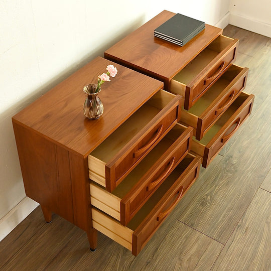 Mid Century Teak Bedside Tables Night Stands by Berryman