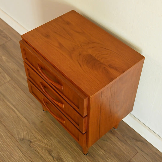Mid Century Teak Bedside Tables Night Stands by Berryman