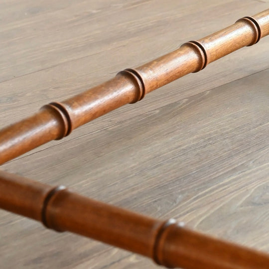 Vintage Solid Teak and Smoked Glass Coffee Table