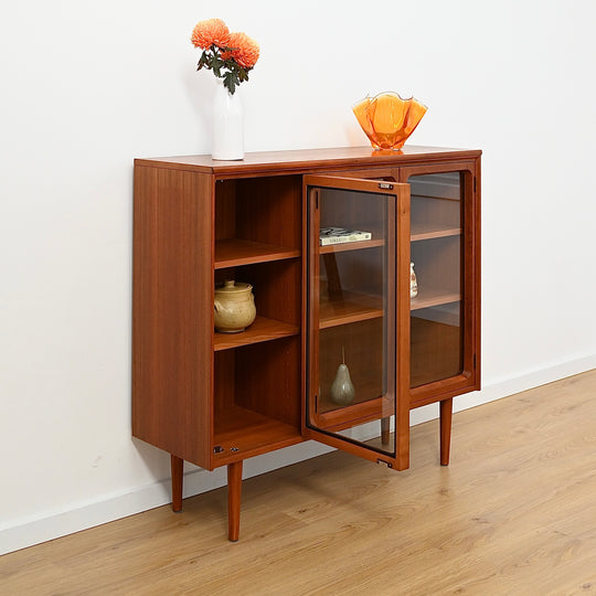 Mid Century Teak Sideboard Display Cabinet by Chiswell