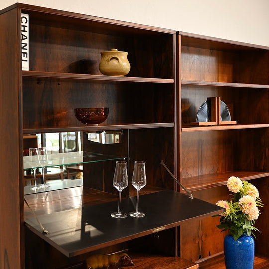 Mid Century Norwegian Rosewood Wall Unit by Nordås Industrier AS