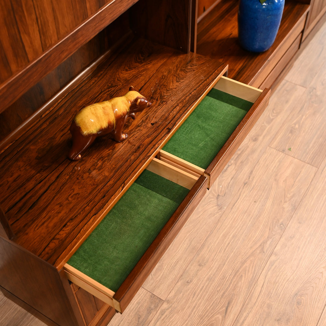 Mid Century Norwegian Rosewood Wall Unit by Nordås Industrier AS