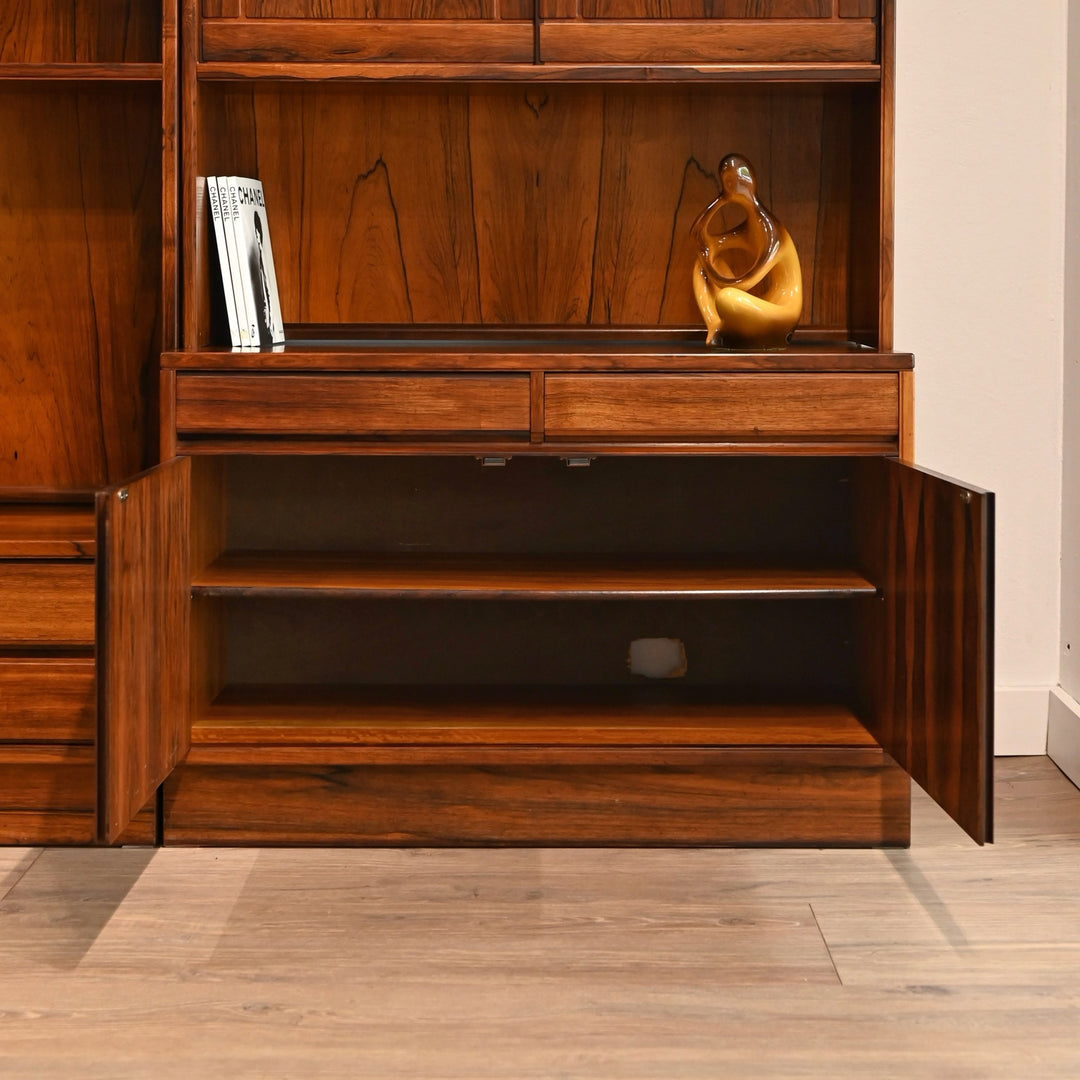 Mid Century Norwegian Rosewood Wall Unit by Nordås Industrier AS