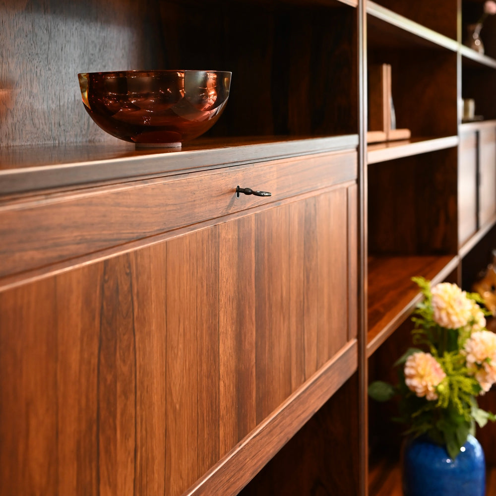 Mid Century Norwegian Rosewood Wall Unit by Nordås Industrier AS