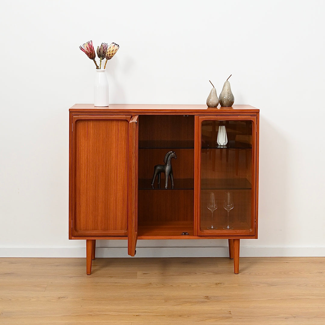 Mid Century Teak Sideboard Glass Display Cabinet by Chiswell