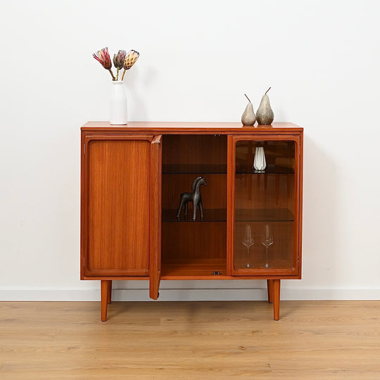 Mid Century Teak Sideboard Glass Display Cabinet by Chiswell